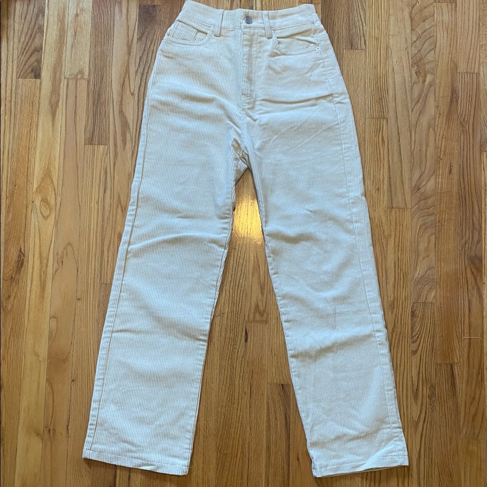 Cream corduroy pants